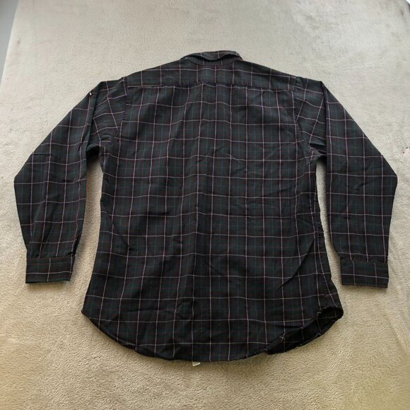 Vintage Pendleton Mens Shirt Large Long Sleeve Dress Wool Plaid Button Down - Picture 10 of 10